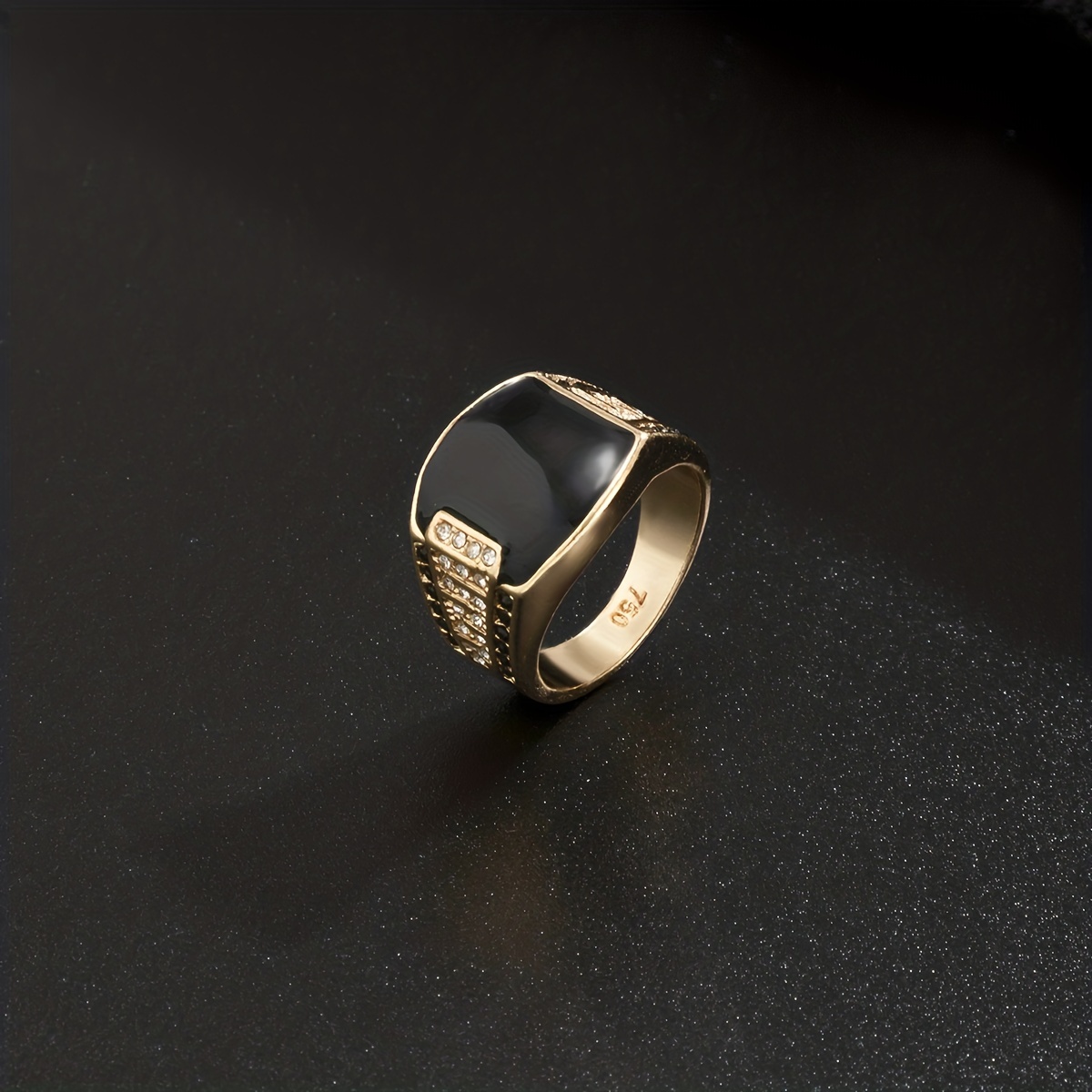 Geometric Square Diamond Ring for Men